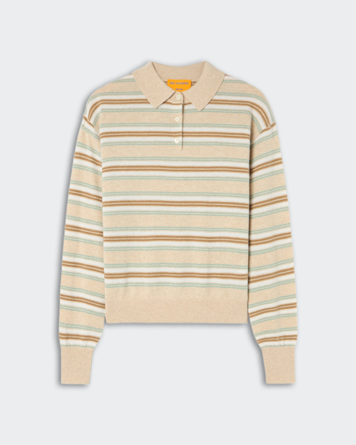 Collegiate Stripe Polo - Sandstone Combo