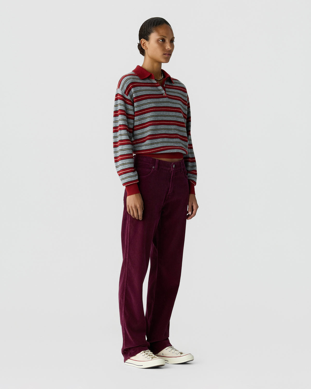 Collegiate Stripe Polo - Carmine Combo