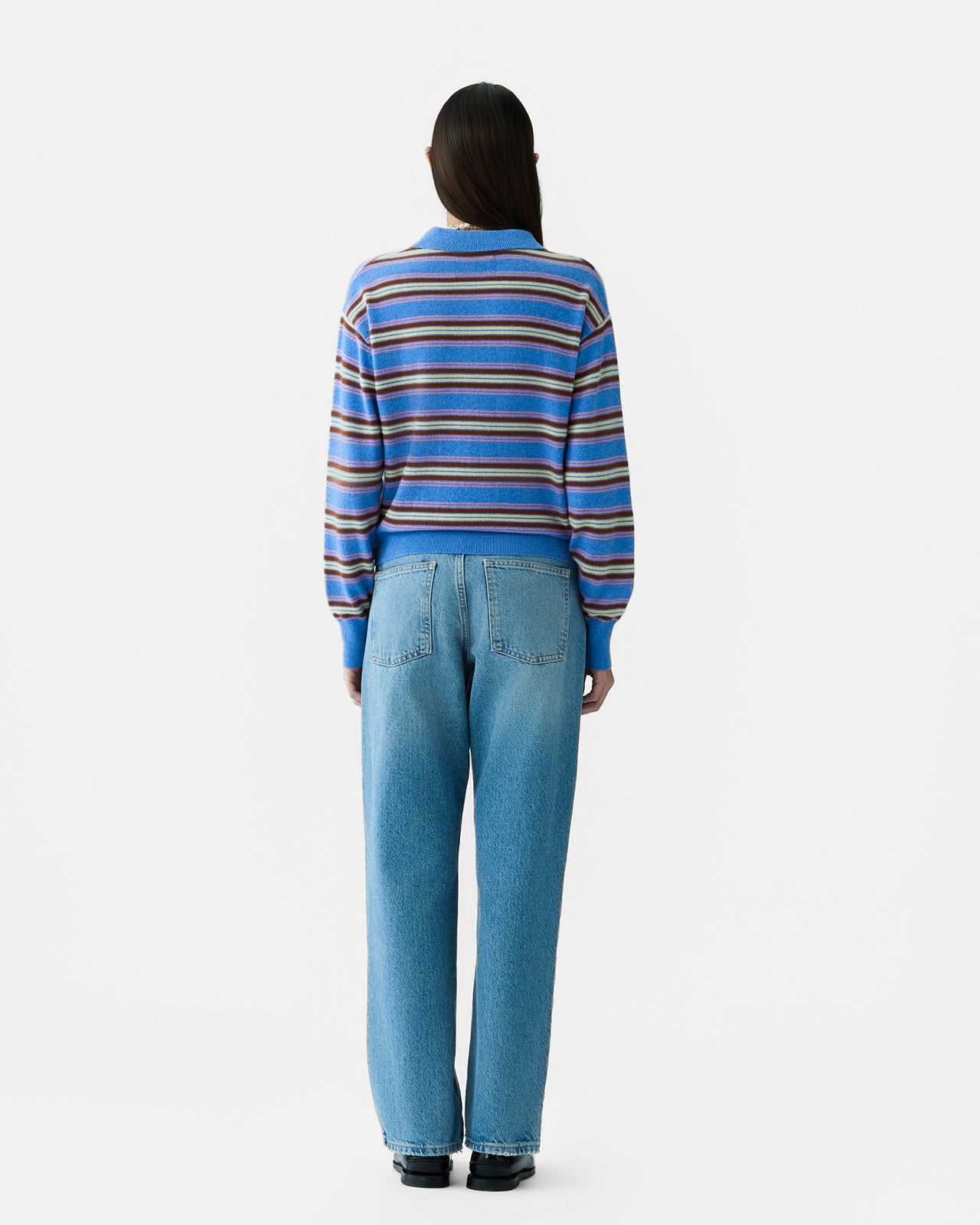 Collegiate Stripe Polo - Delft Blue Combo