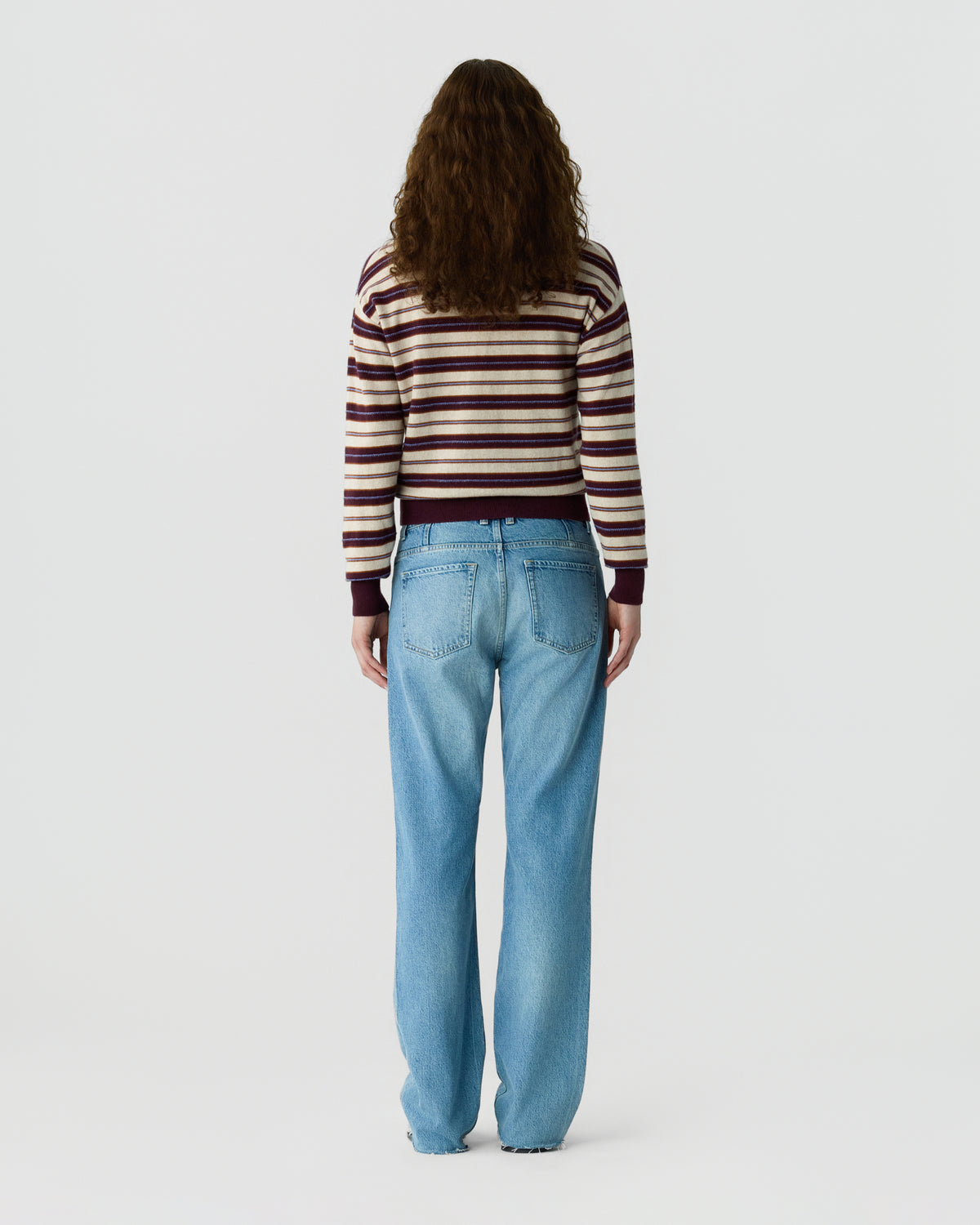 Collegiate Stripe Polo - Fig Combo