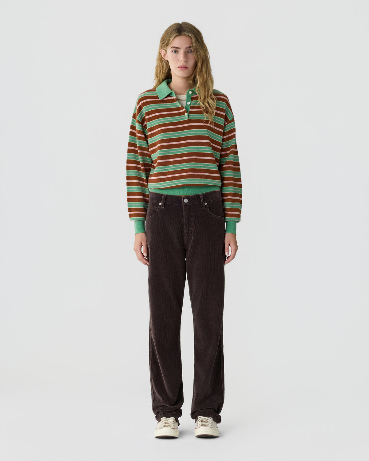 Collegiate Stripe Polo - Highland Combo