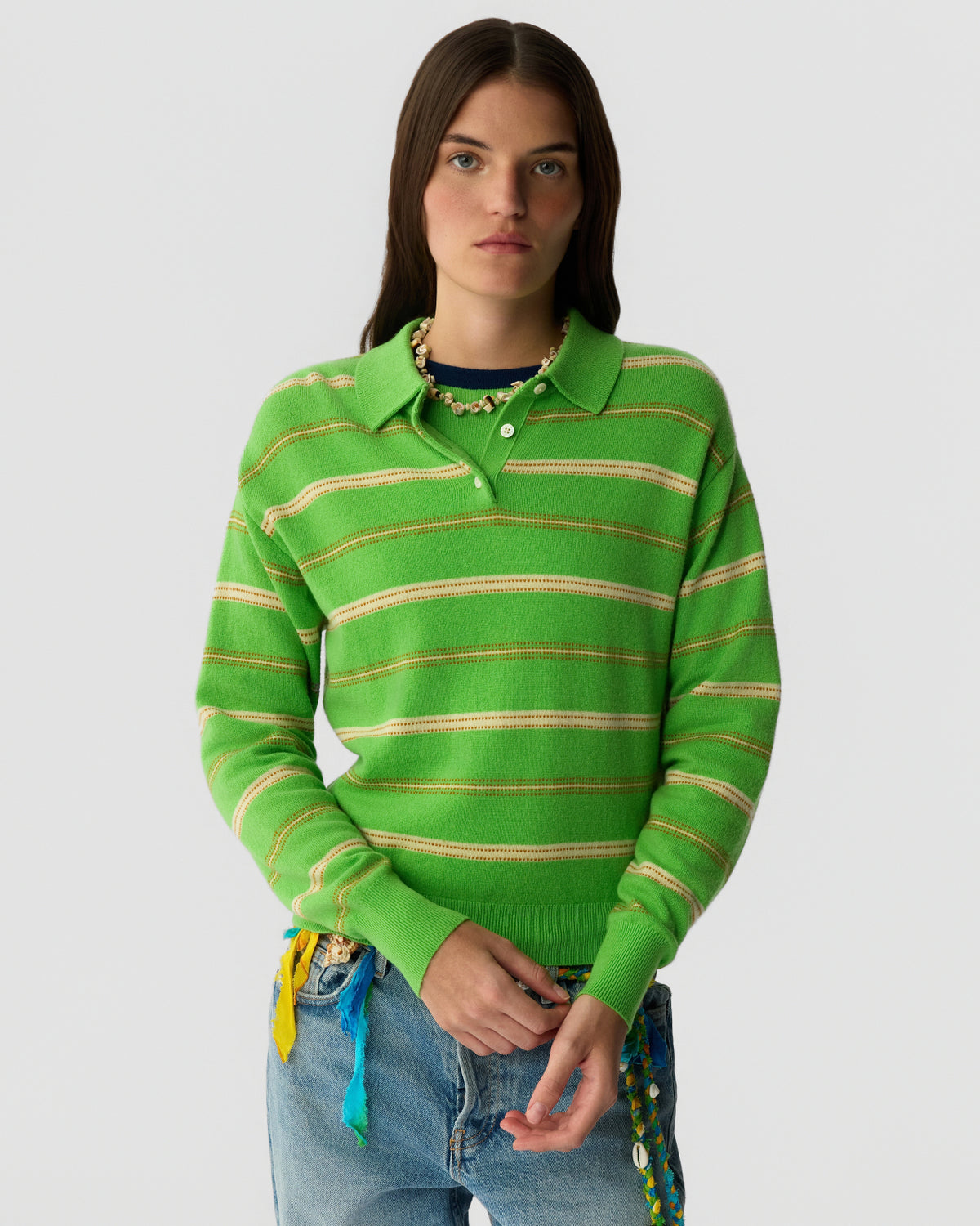 Collegiate Stripe Polo - Match Point Combo