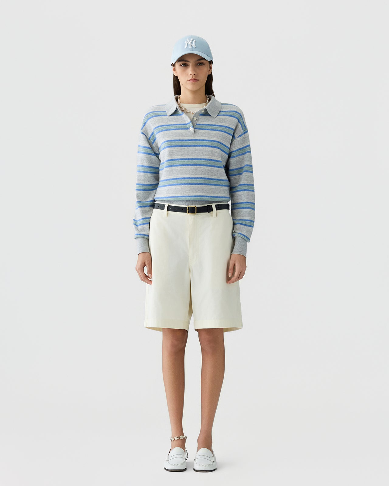 Collegiate Stripe Polo - Stone Combo – Guest In Residence