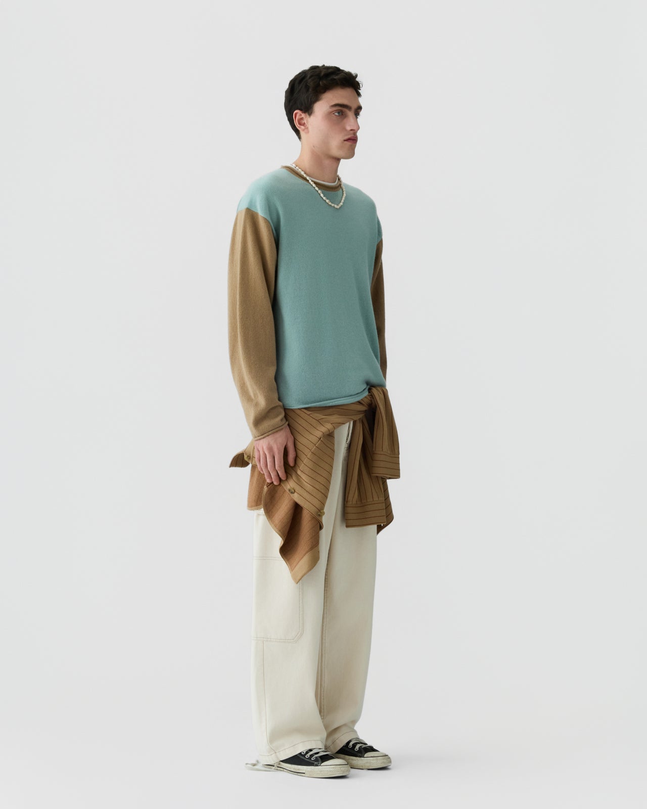 Baseball Oversized Crew  - Sage Brush/Camel