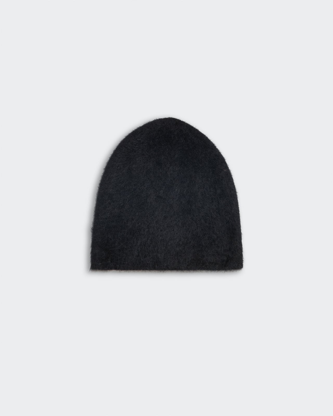 Black reversible cashmere knit hat made from premium Mongolian cashmere, unisex medium-weight beanie