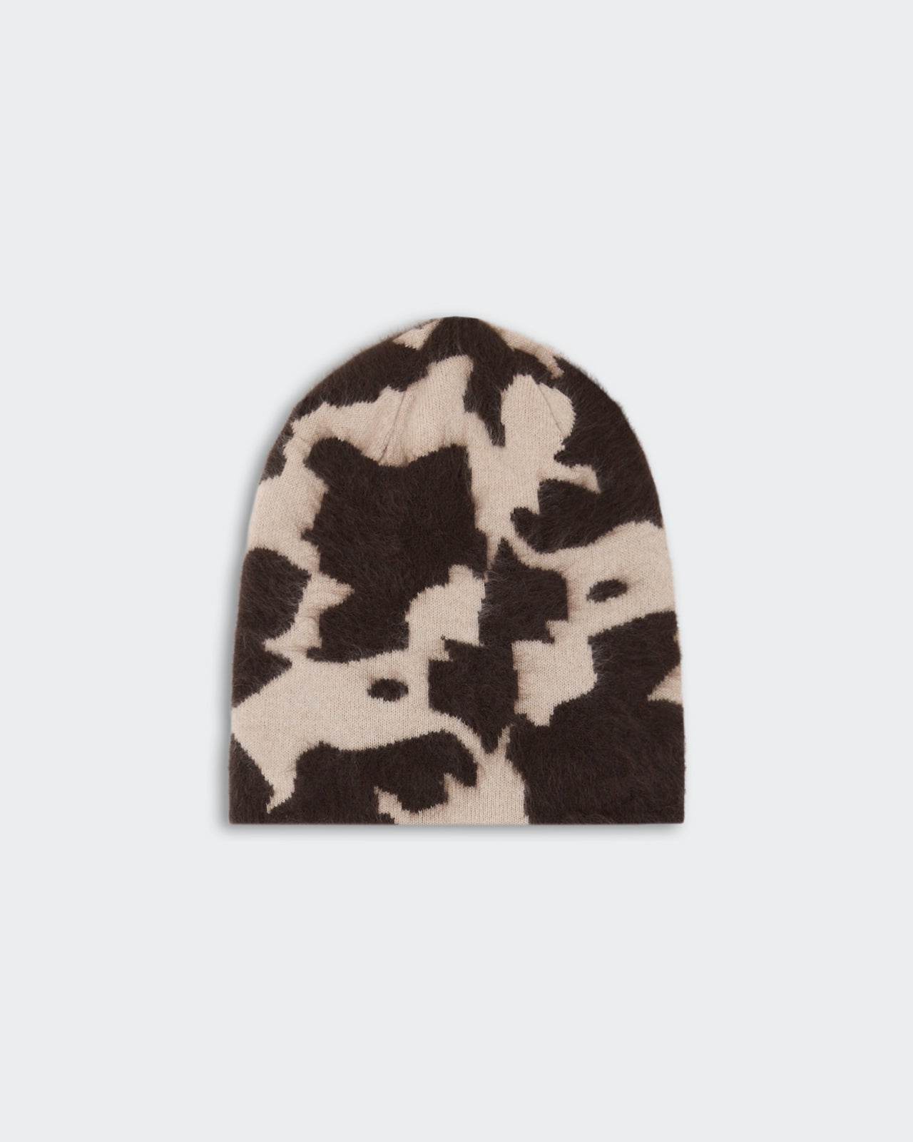 Grizzly Cowhide Hat - Oatmeal/Burnt Cocoa featuring a soft textured pattern reminiscent of natural cowhide in contrasting oatmeal and burnt cocoa colors.