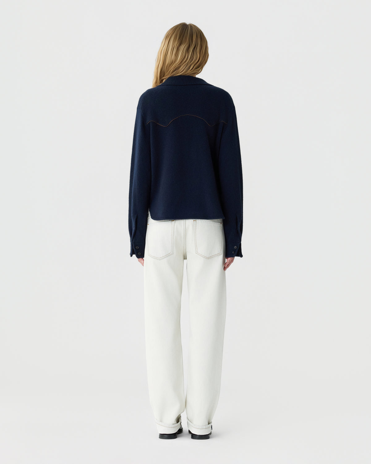 Cropped Western Shirt - Midnight
