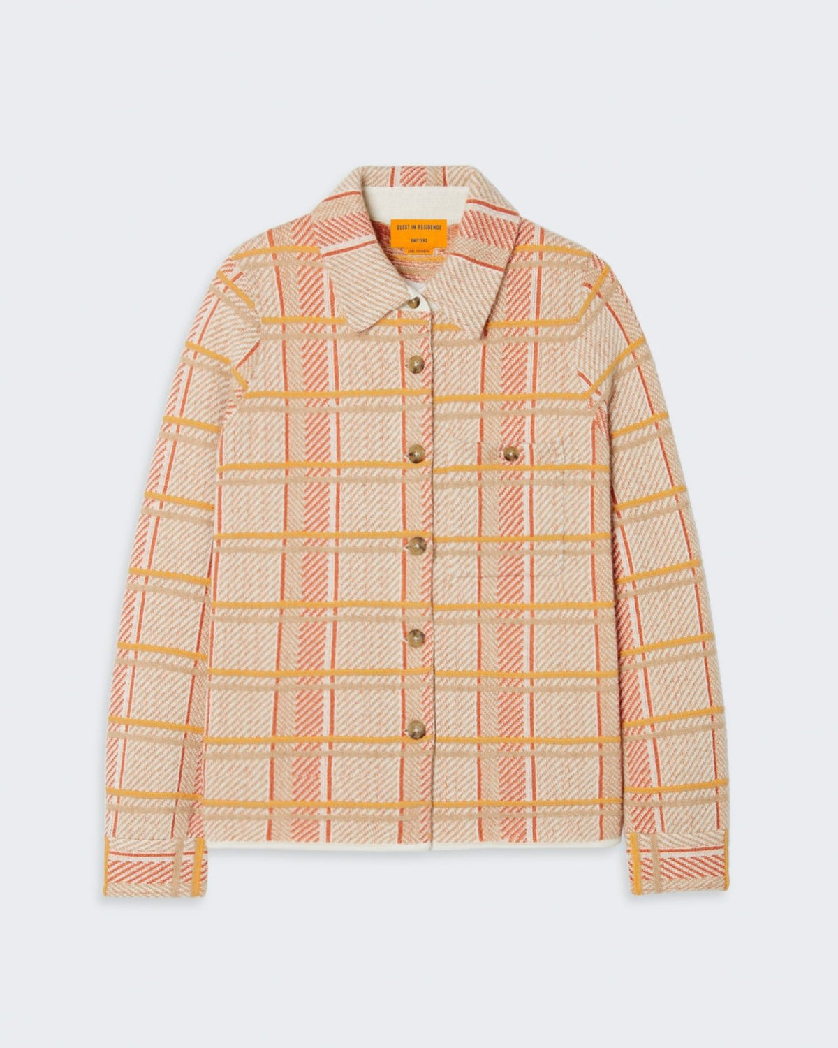 Dylan Plaid Shirt In Cashmere  - Cream Combo