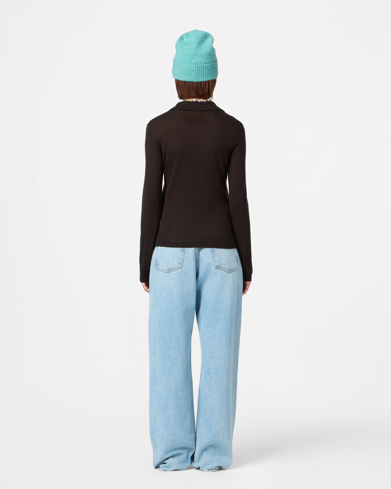 Elle Shirt in Cashmere - Burnt Cocoa