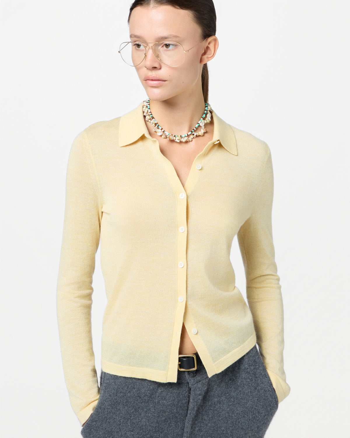 Elle Shirt in Cashmere - Butter