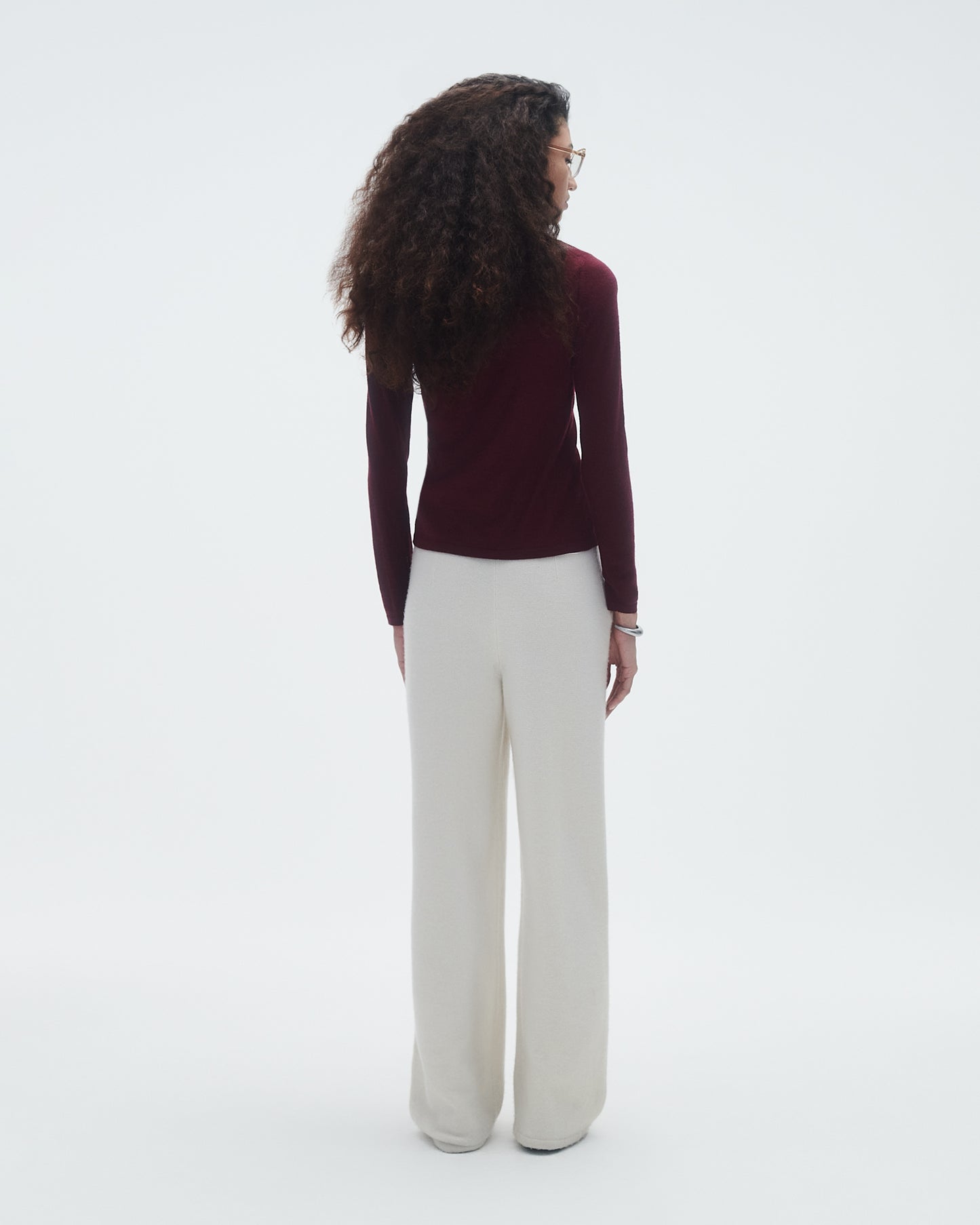 Elle Shirt In Cashmere  - Plum