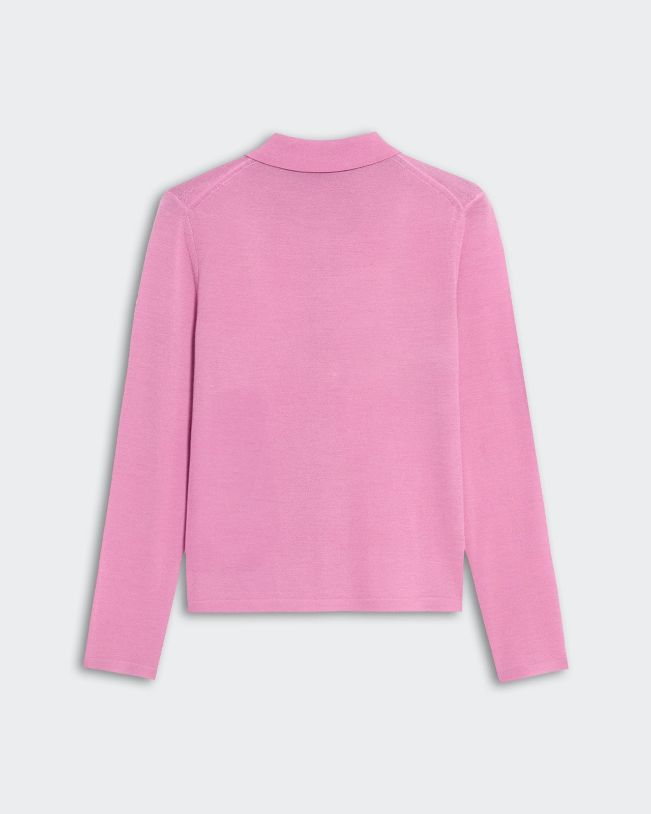 Back view of the Elle Shirt in Cashmere Rose, lightweight slim-fit button-down with shirt collar.