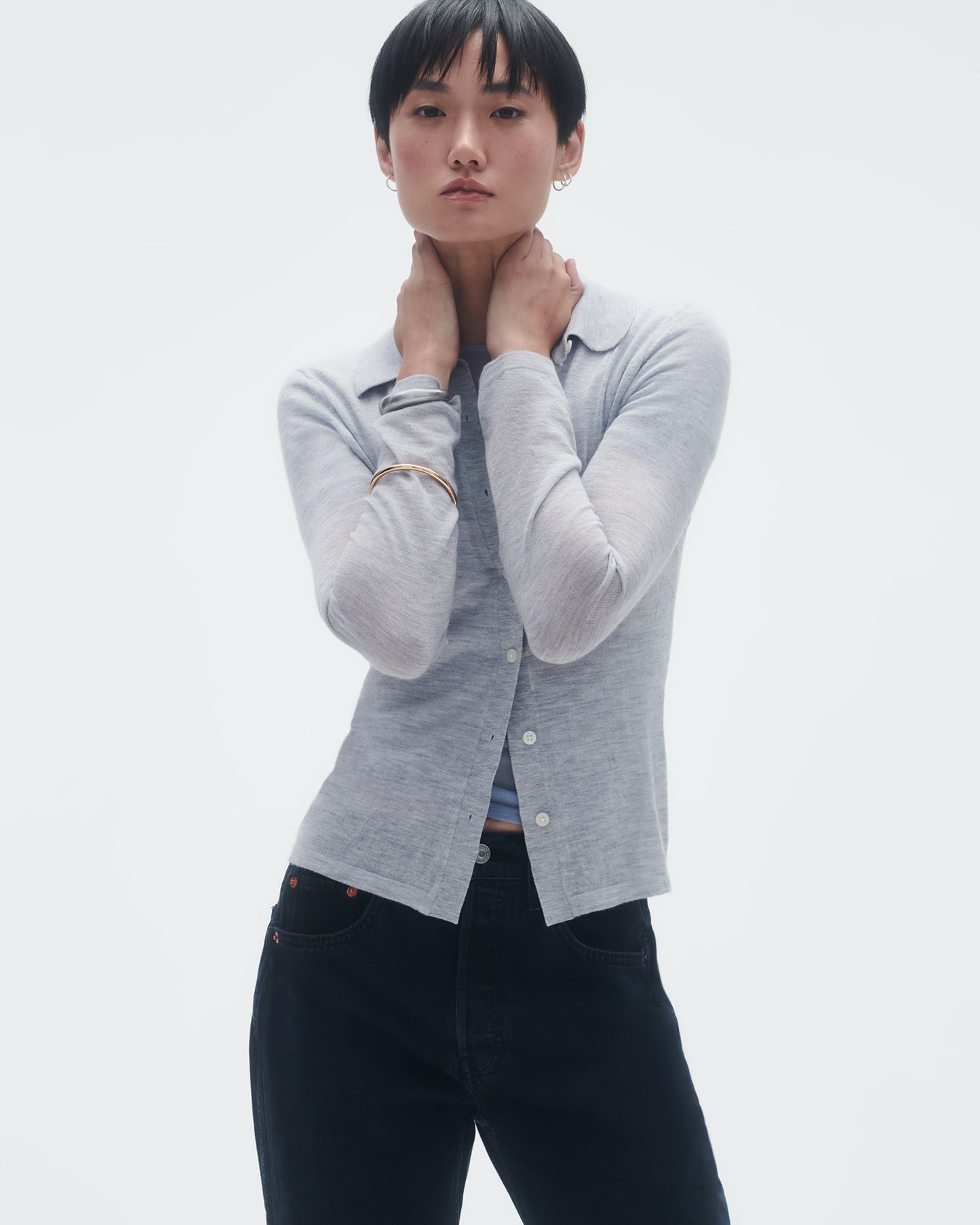 Elle Shirt In Cashmere  - Stone