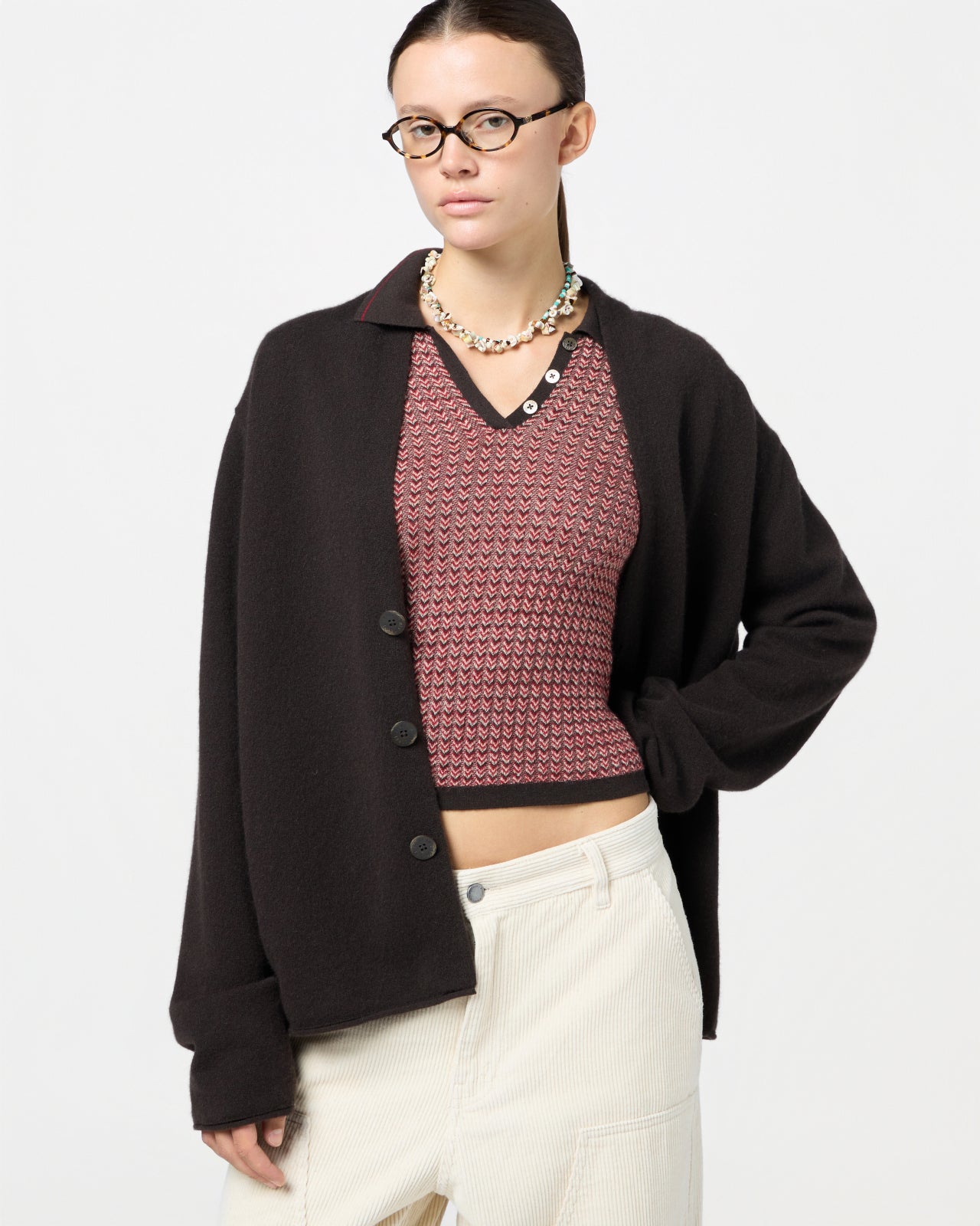 Everywear Cardigan - Burnt Cocoa