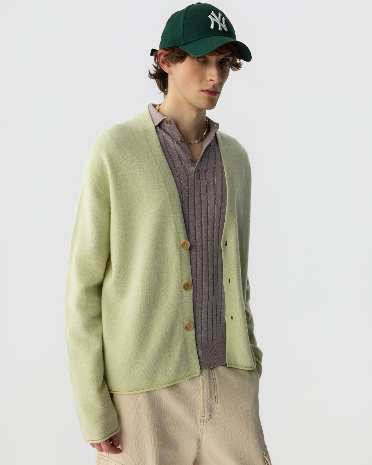 Everywear Cardigan - Limewash