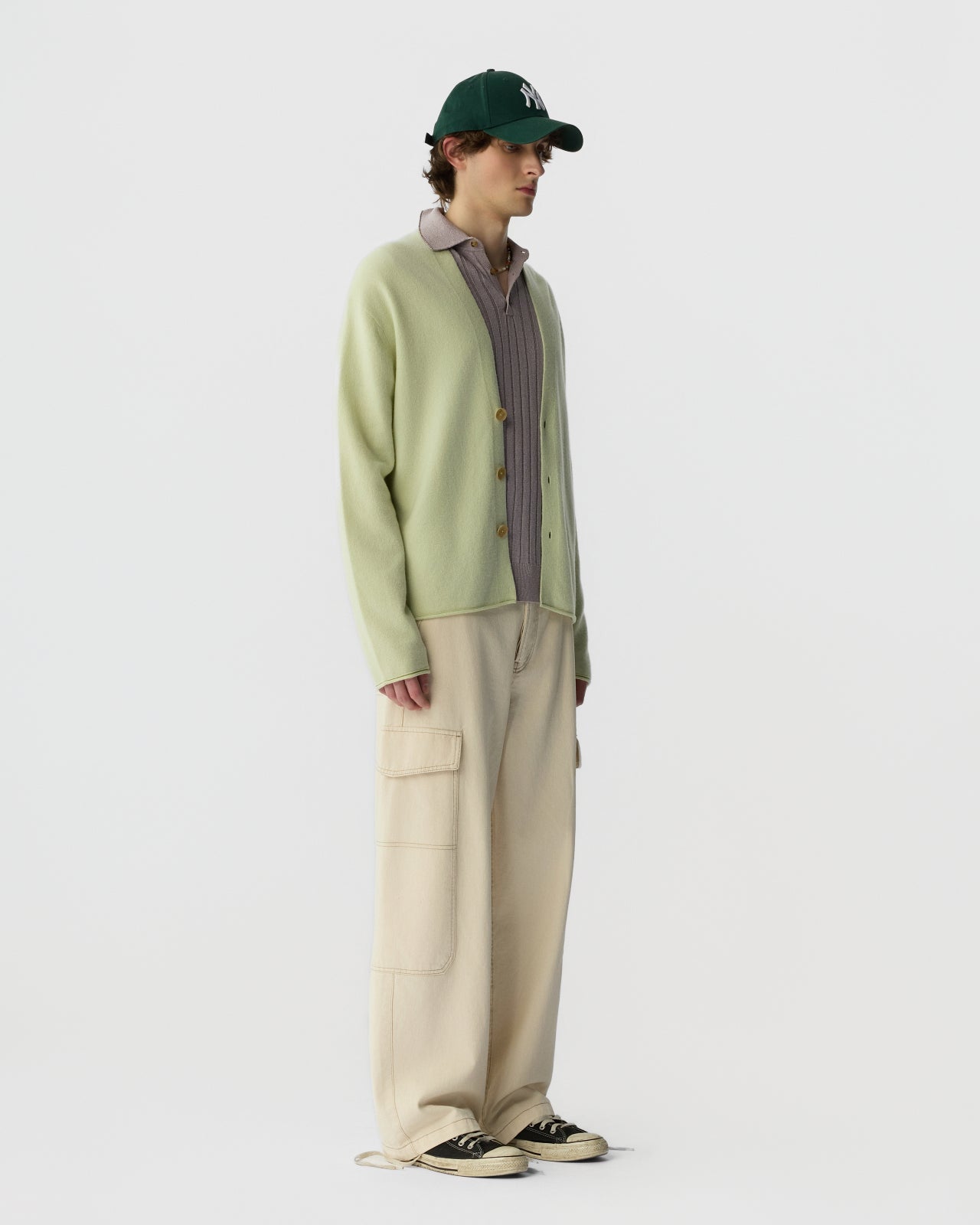 Everywear Cardigan - Limewash