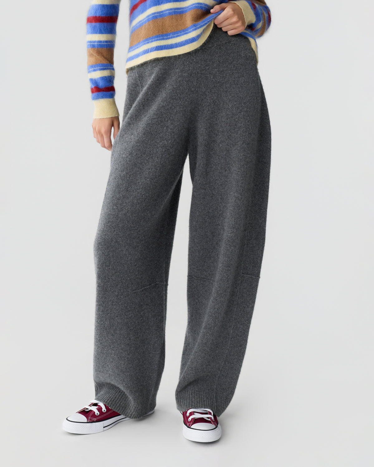 Felted Barrel Pant - Charcoal