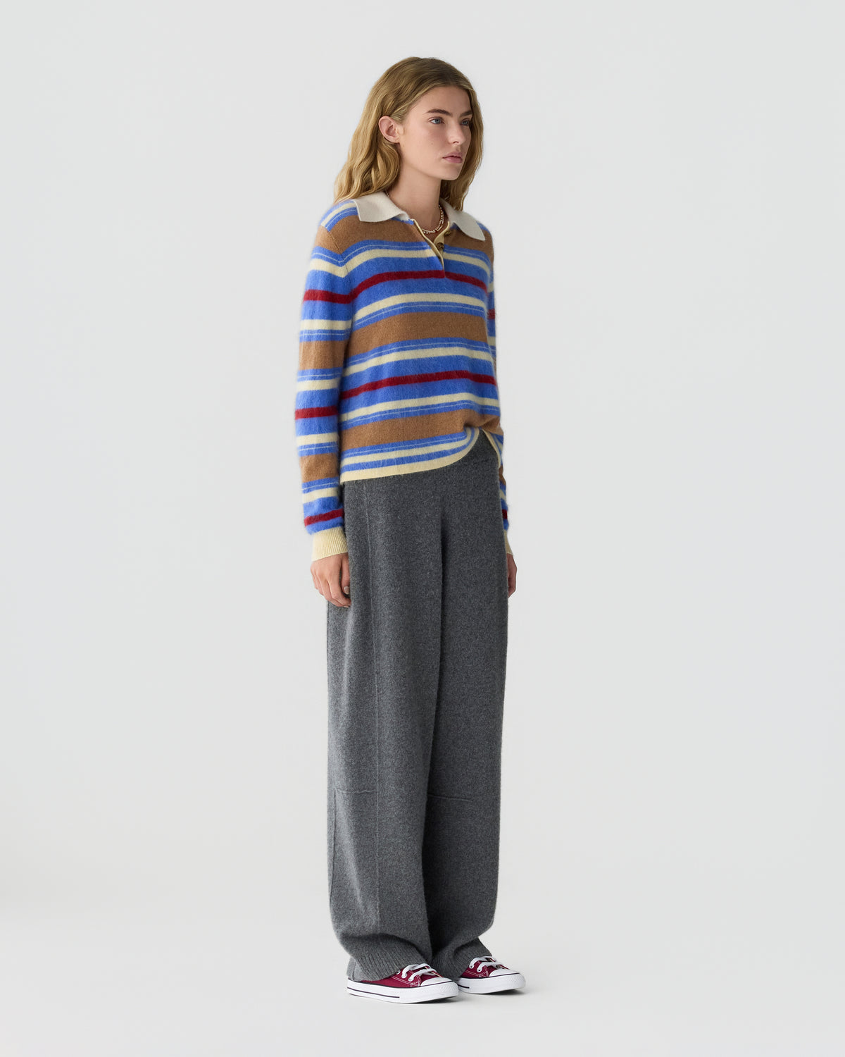 Felted Barrel Pant - Charcoal