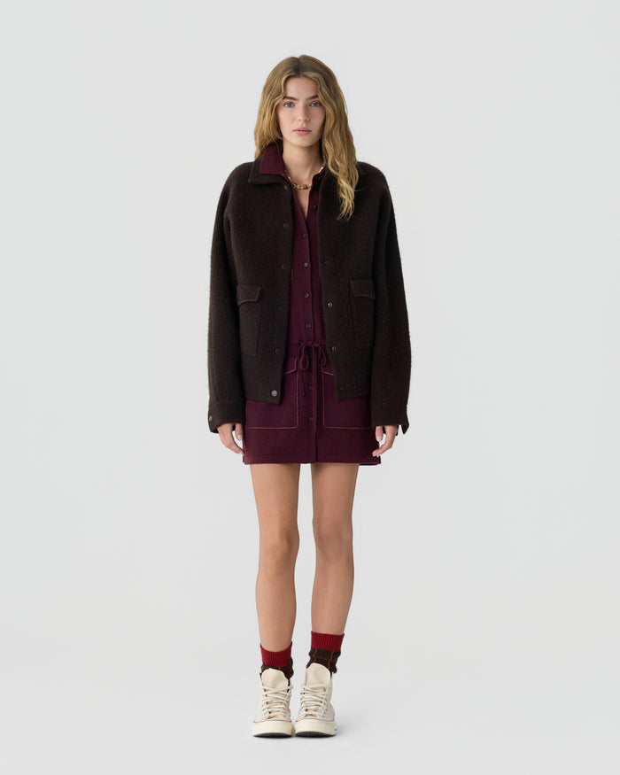 Guest in Residence — Felted Bomber Jacket - Burnt Cocoa