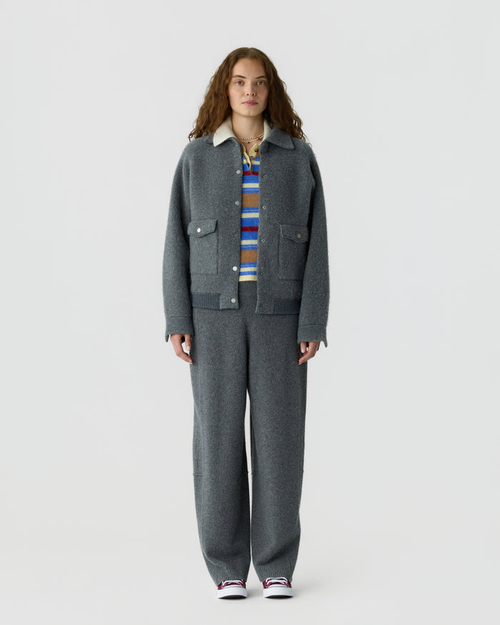 Guest in Residence — Felted Bomber Jacket - Charcoal