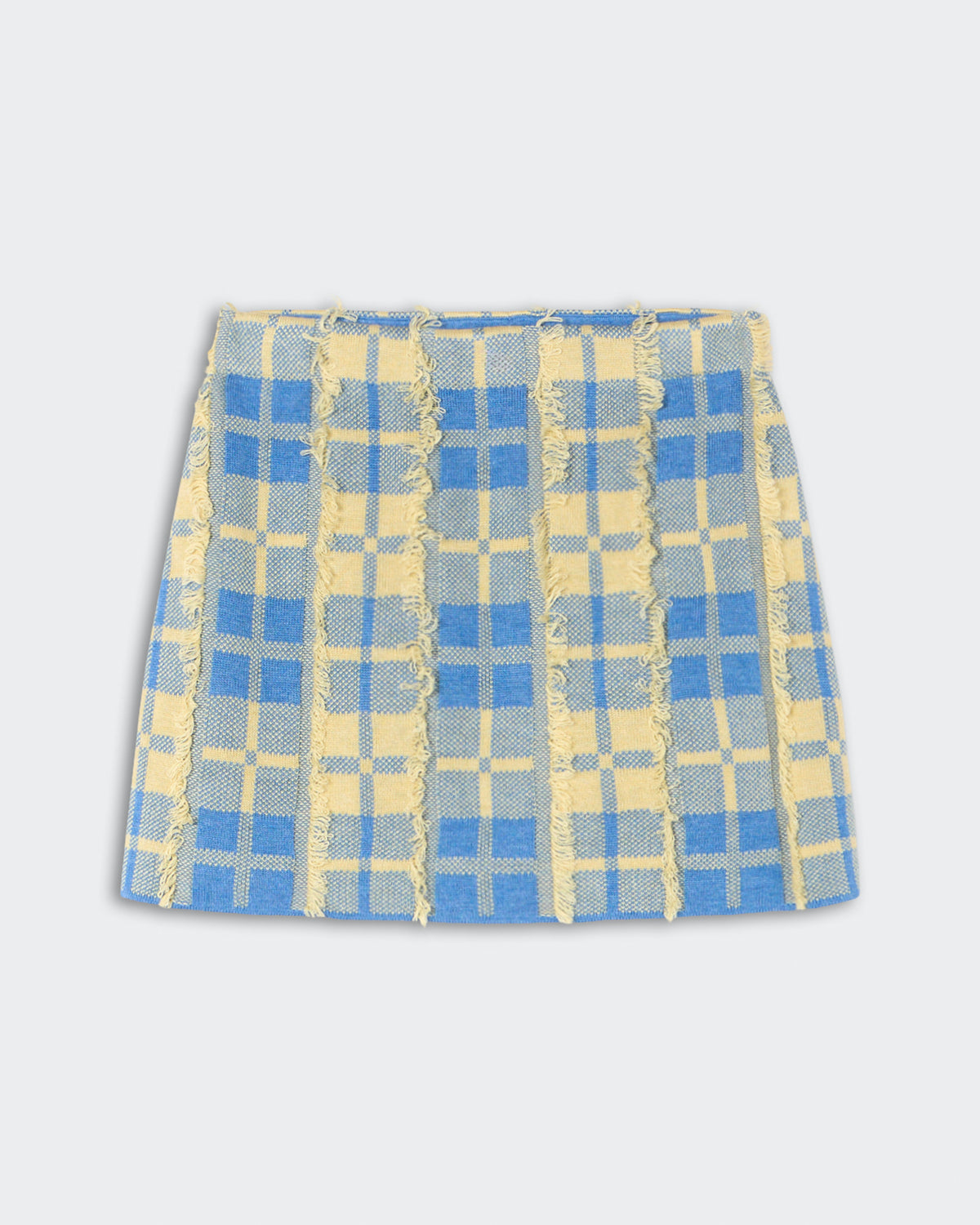 Plaid Mini Skirt - Delft Blue/Butter