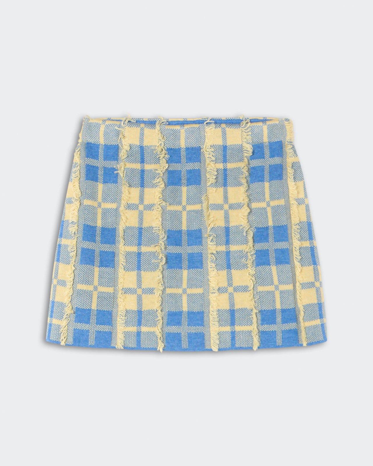 Plaid Mini Skirt - Delft Blue/Butter