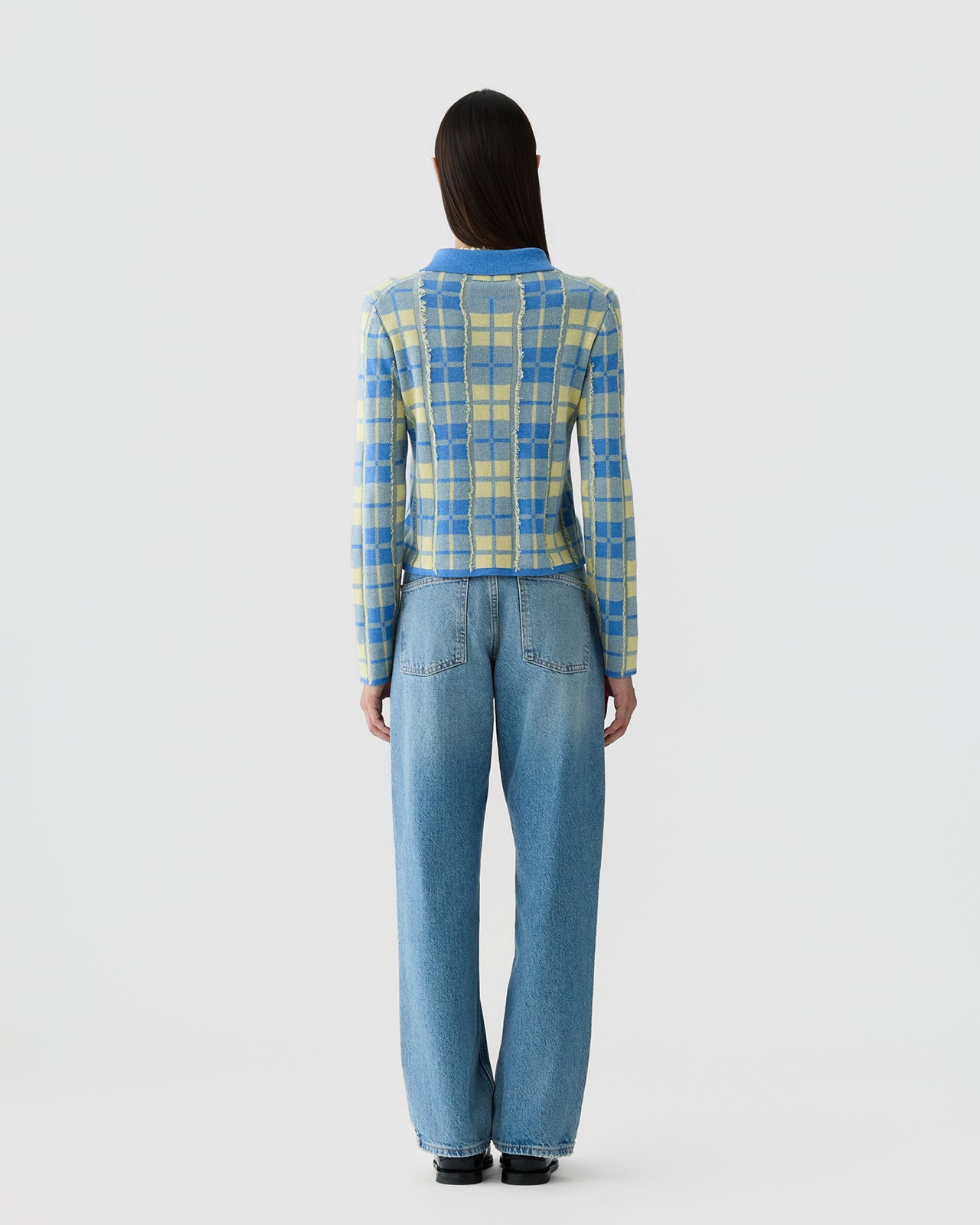 Plaid Elle Shirt - Delft Blue/Butter