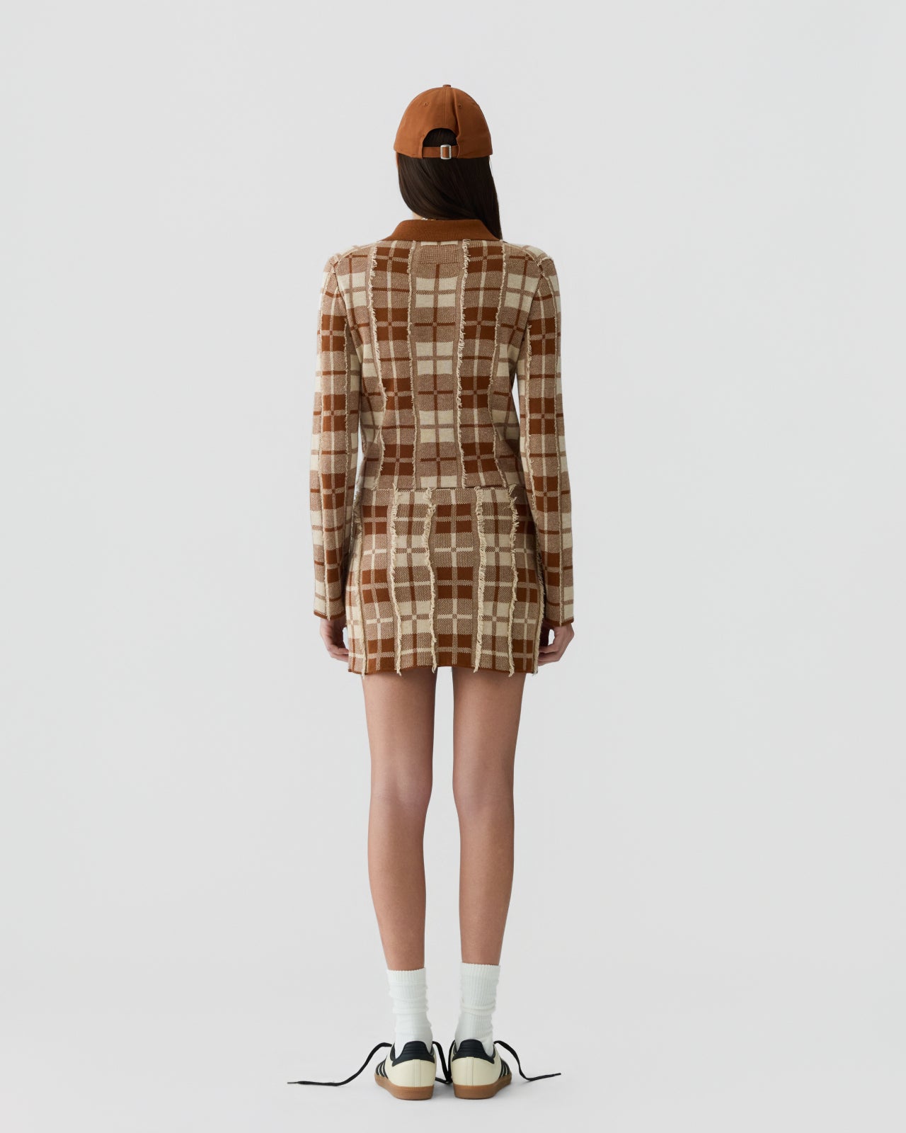 Plaid Mini Skirt - Burnt Sienna/Sandstone