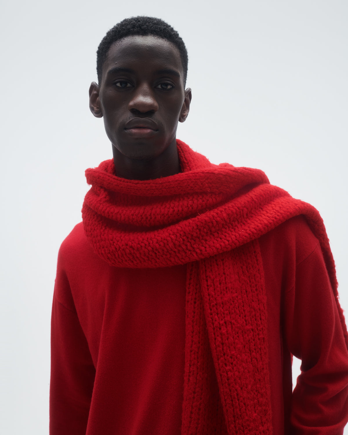 Cloud Scarf  - True Red