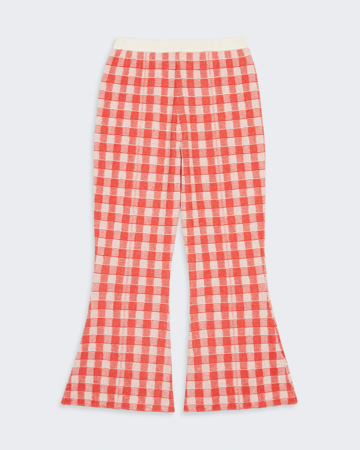 Gingham Flare Pant - Cherry Combo