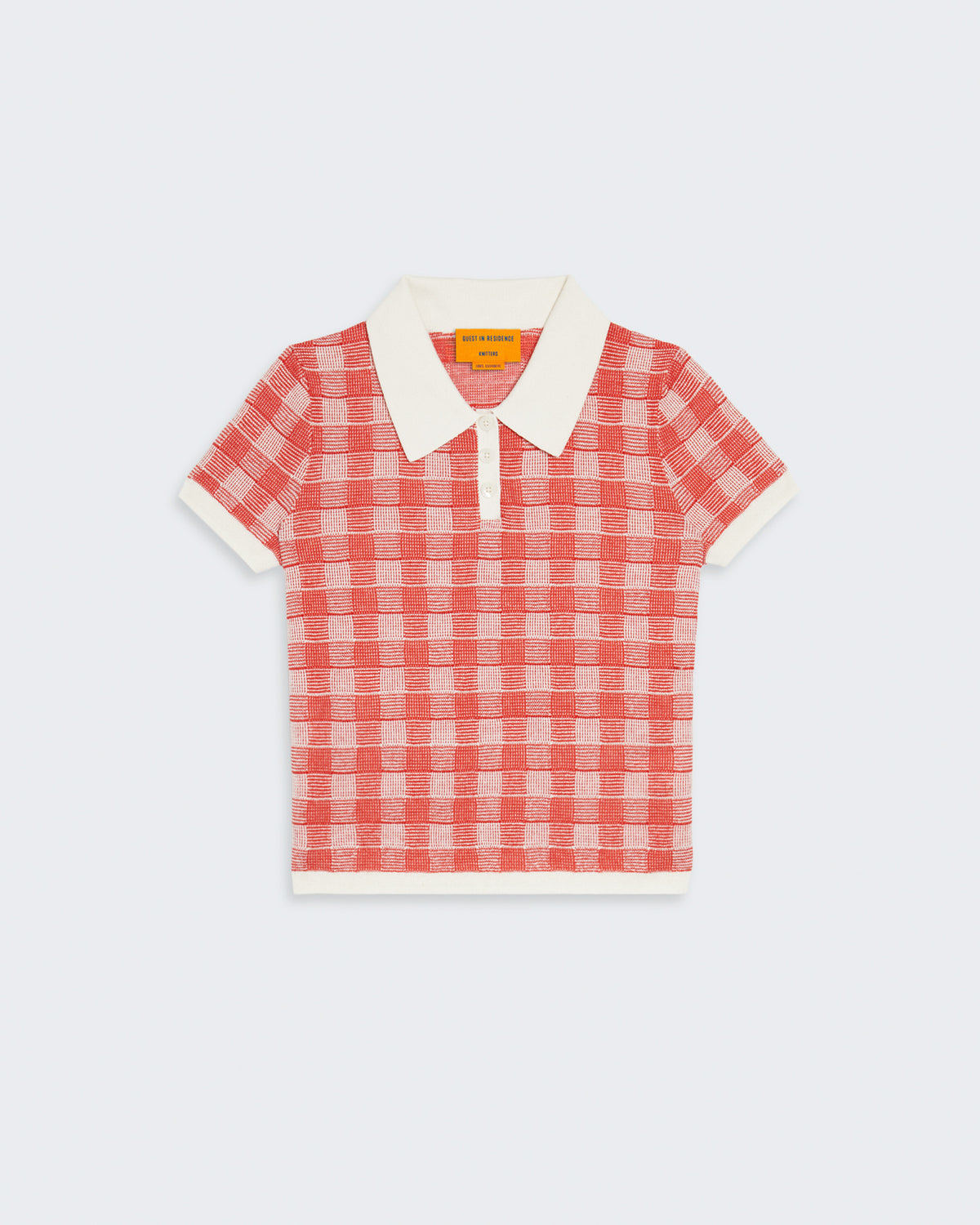 Gingham Shrunken Polo - Cherry Combo