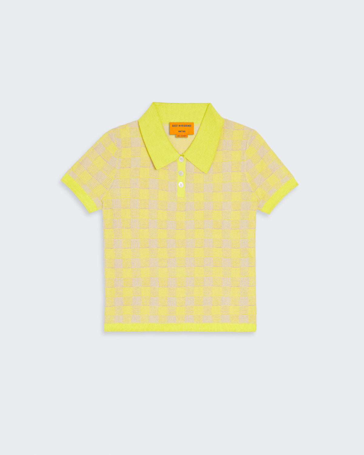 Gingham Shrunken Polo - Lemon Combo