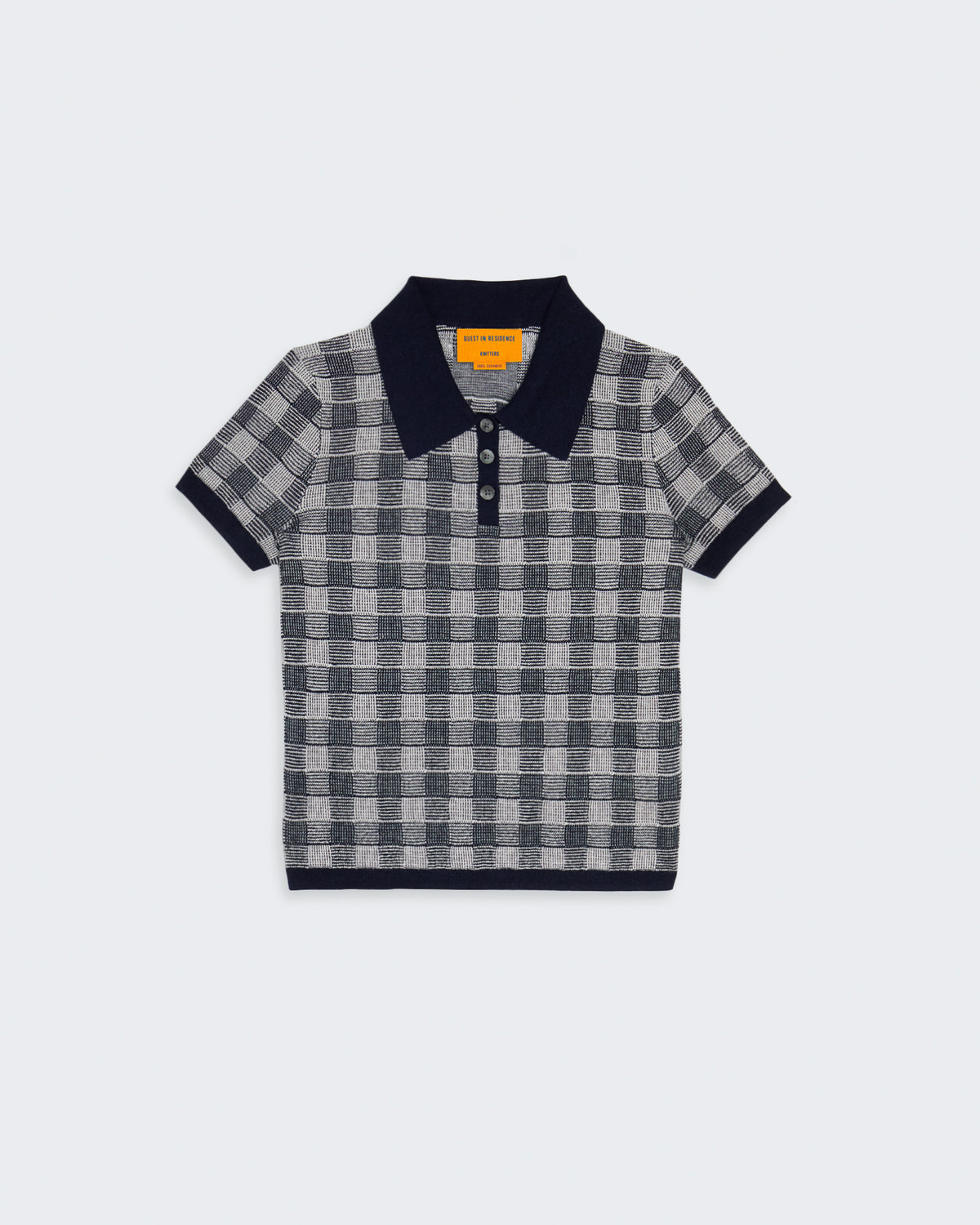 Gingham Shrunken Polo - Midnight Combo