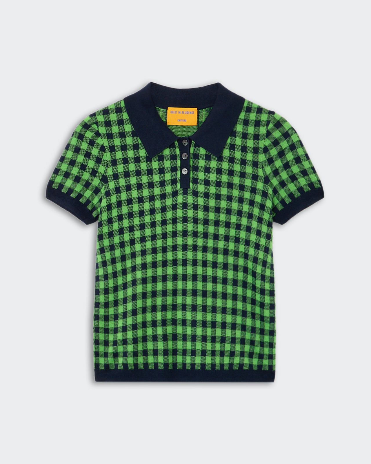 Gingham Shrunken Polo - Midnight/Match Point