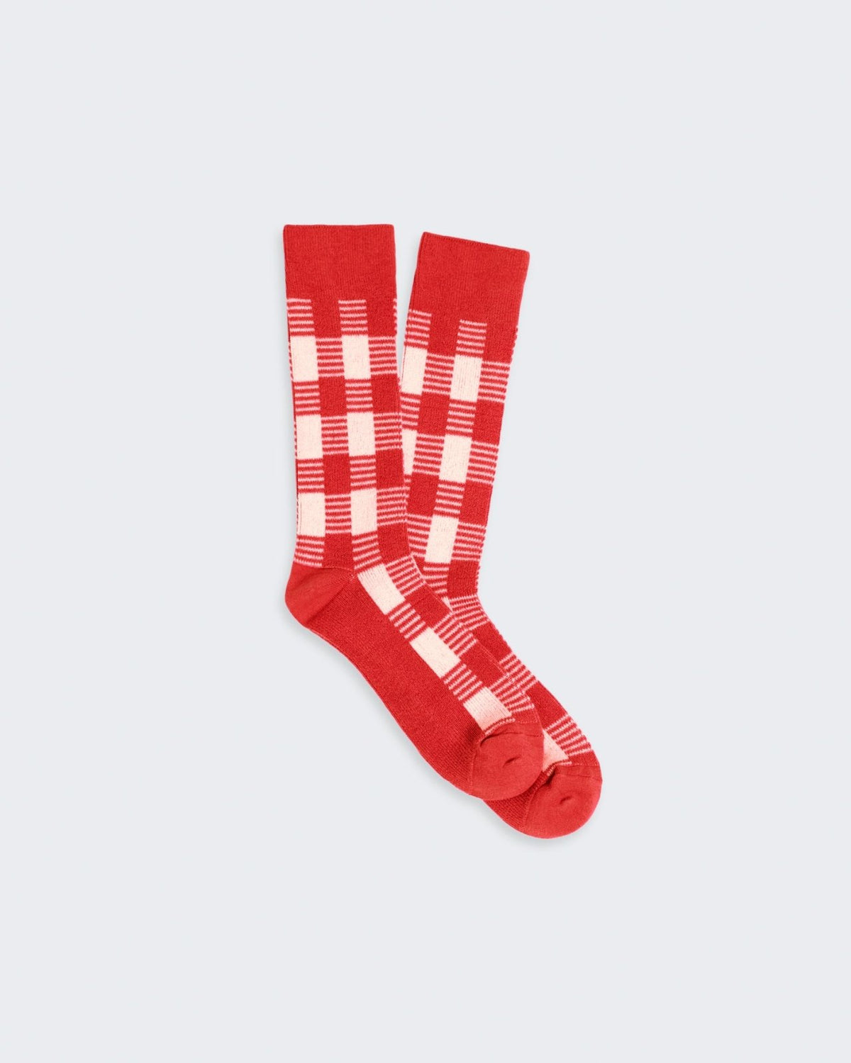 Gingham Socks - Cherry/Cream