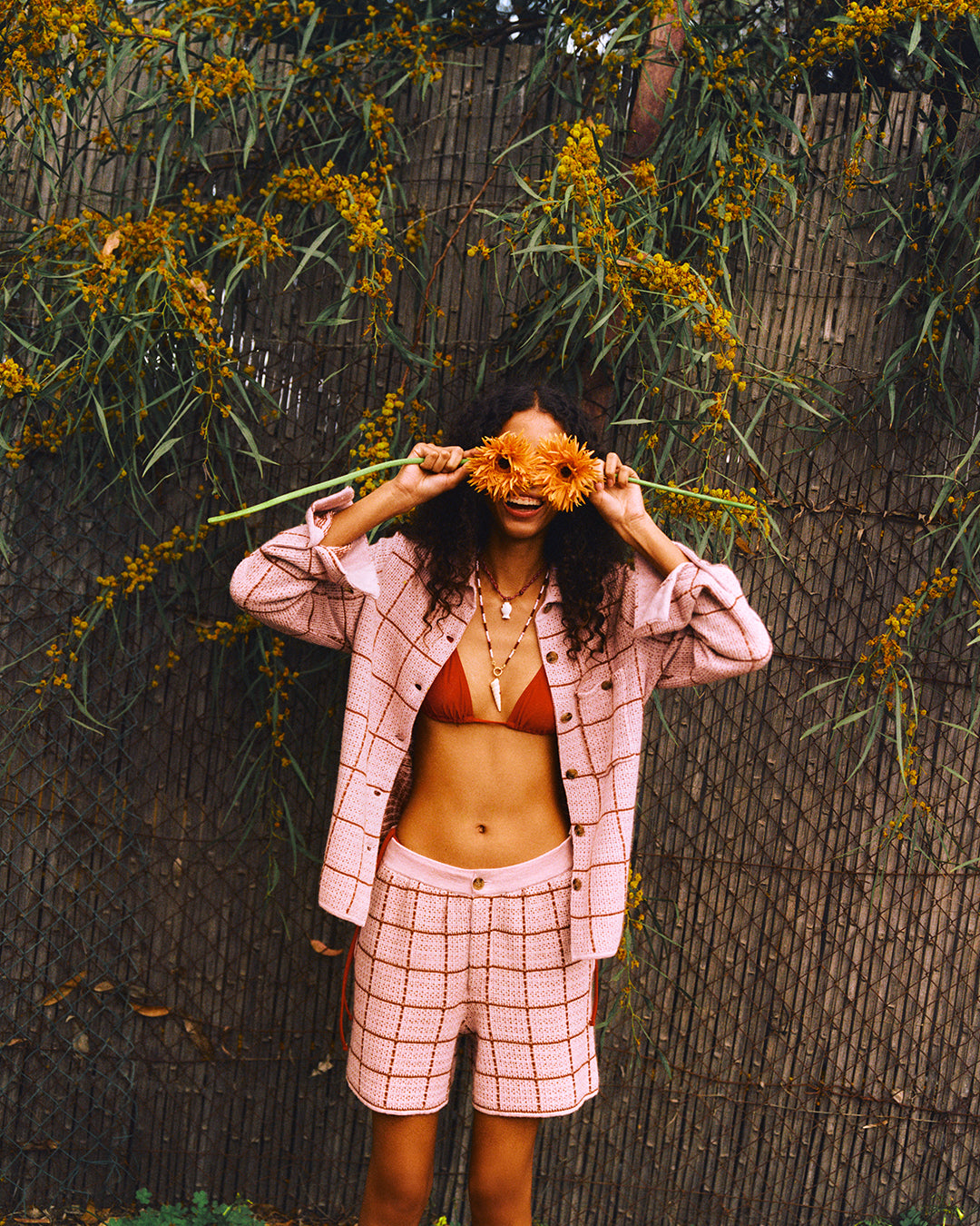 Plaid Short - Sprinkle/Burnt Sienna