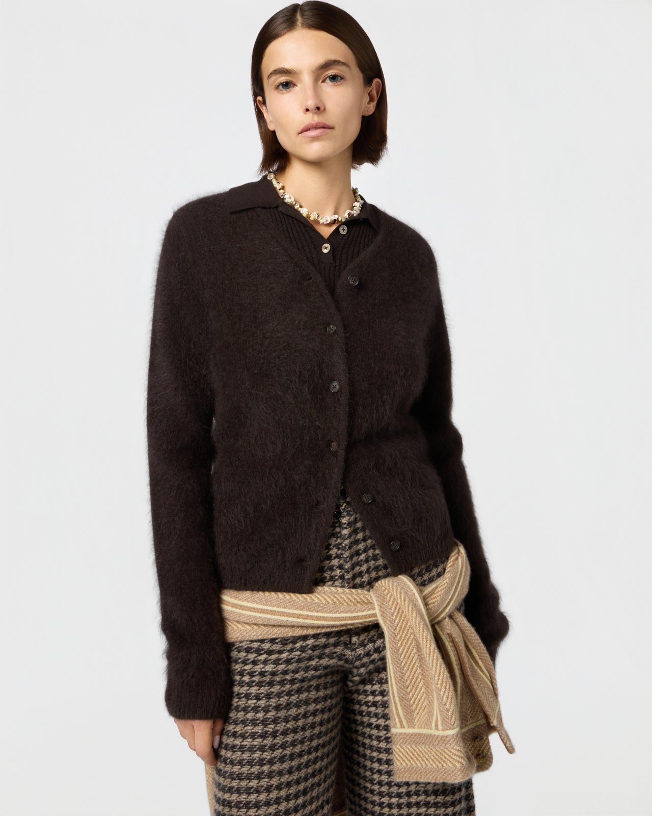 Grizzly Cardigan - Burnt Cocoa