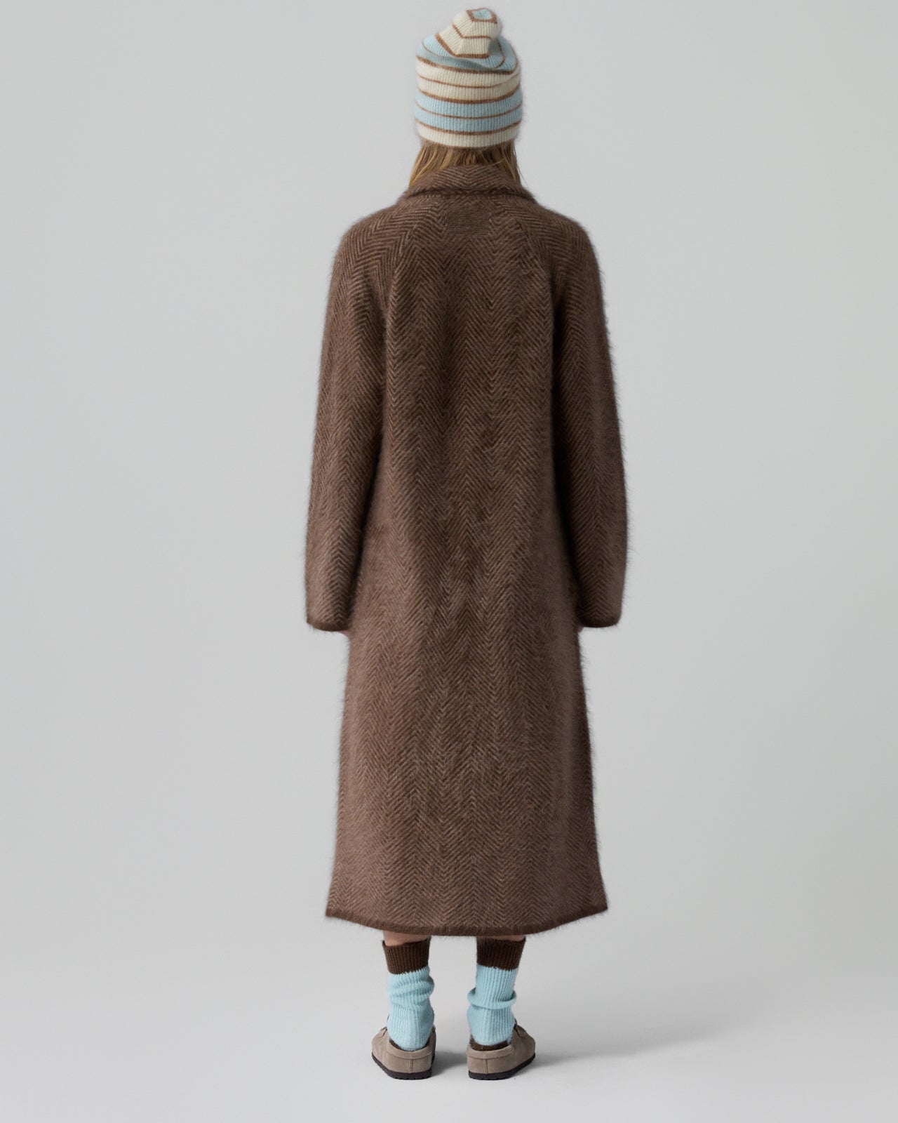 Grizzly Double Breasted Coat - Chestnut/Taupe