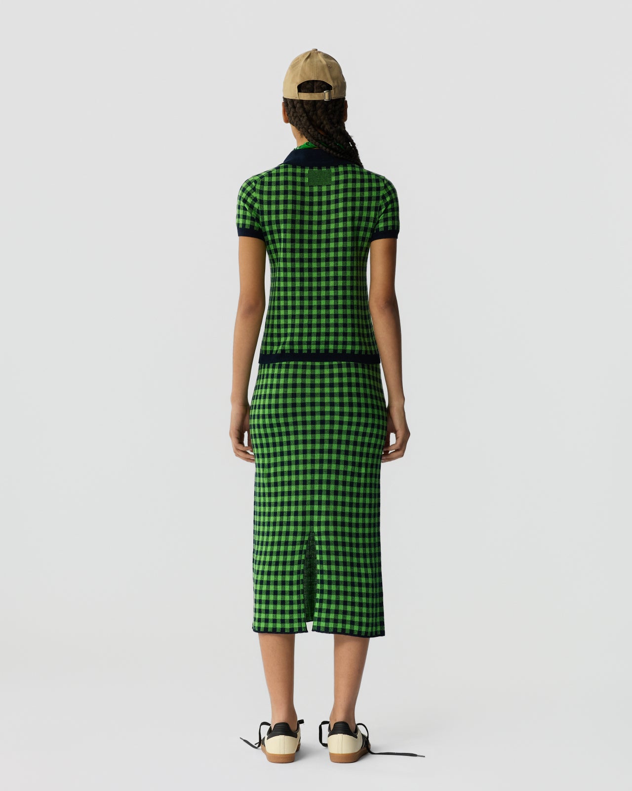 Gingham Long Skirt - Midnight/Match Point