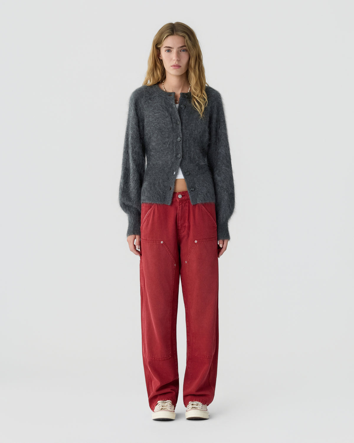 Grizzly Sculpted Cardigan - Charcoal