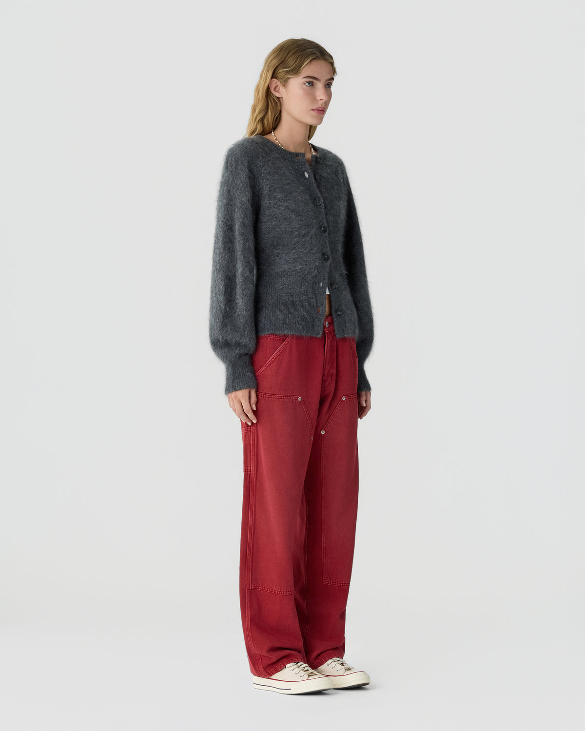 Grizzly Sculpted Cardigan - Charcoal