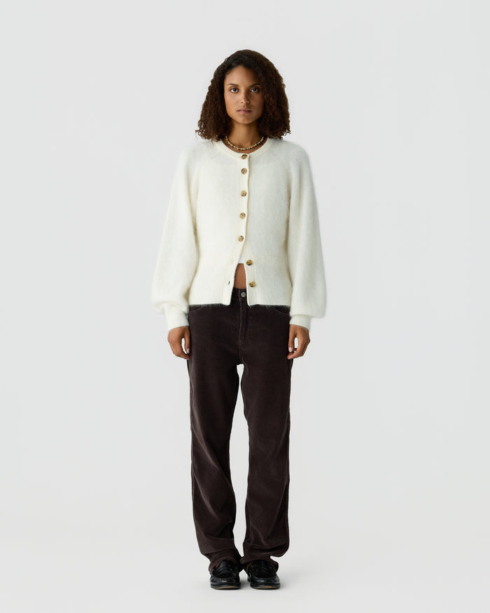 Guest in Residence — Grizzly Sculpted Cardigan - Cream
