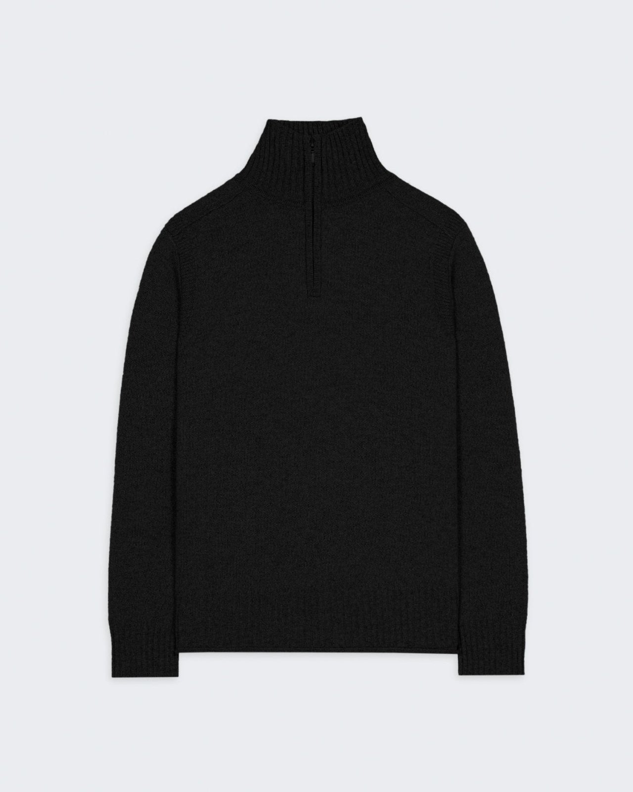 Half Zip Turtleneck - Black