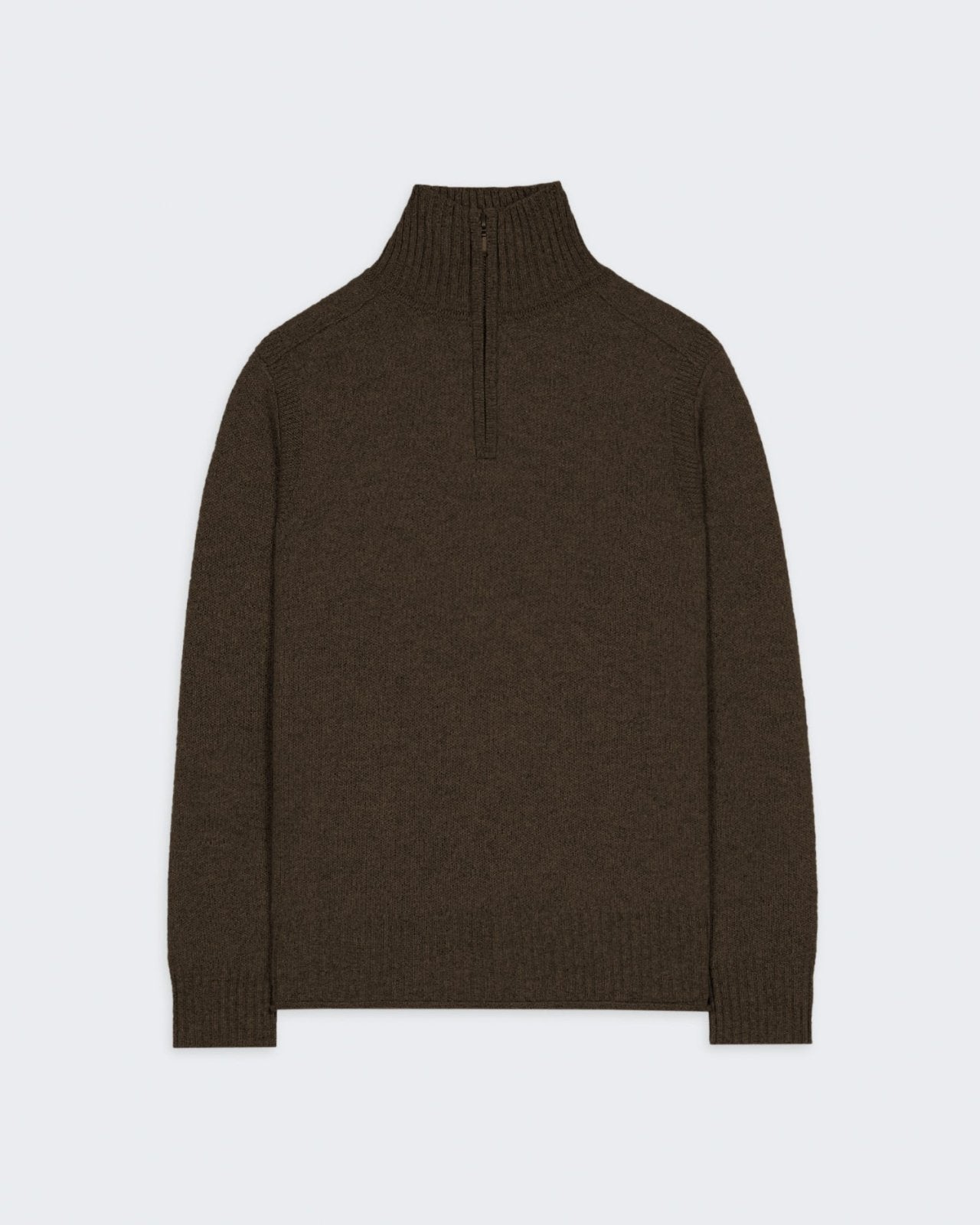 Half Zip Turtleneck - Chestnut