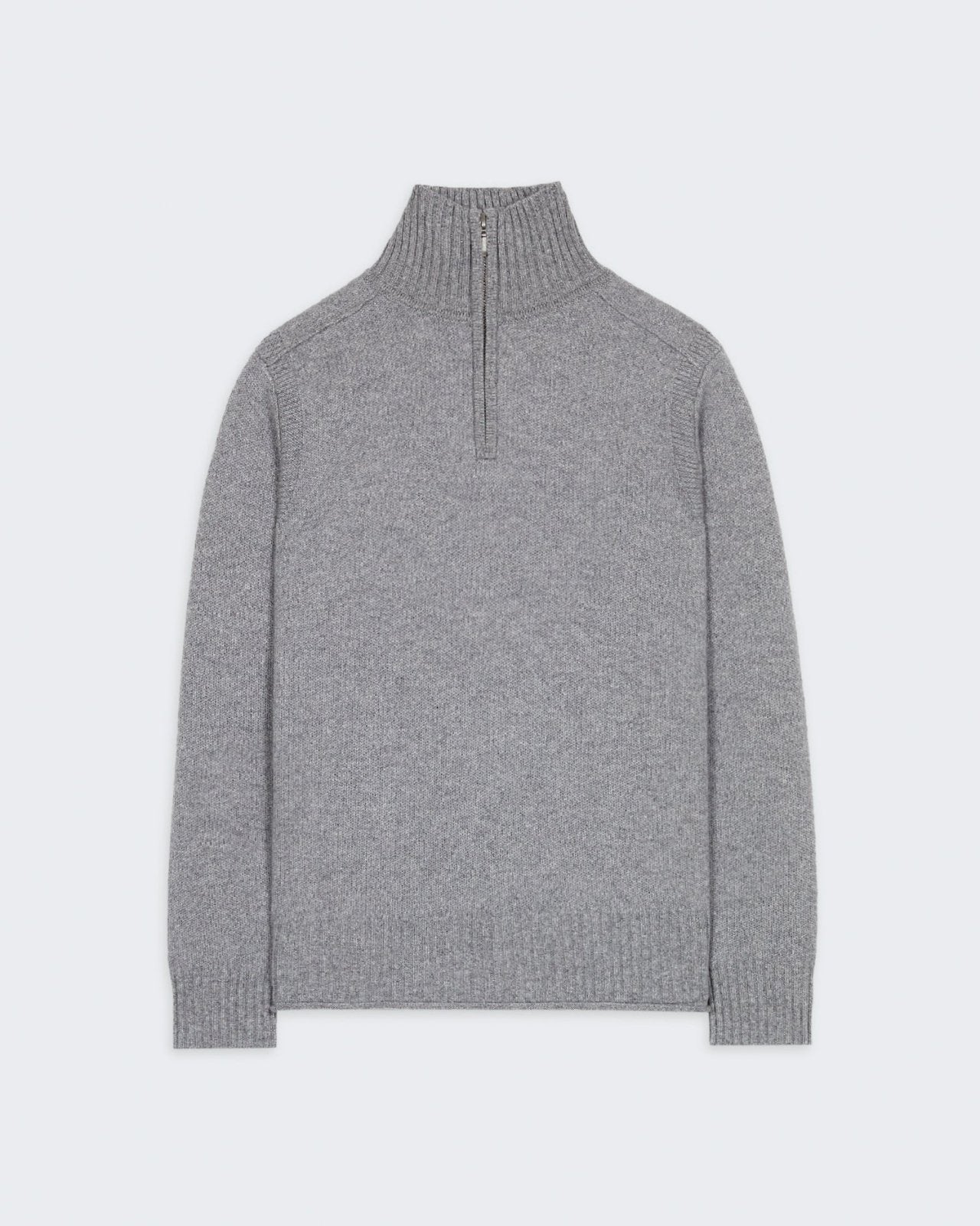 Half Zip Turtleneck - Heather Grey