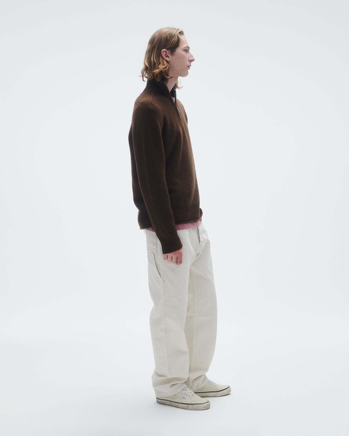 Half Zip Turtleneck - Chestnut