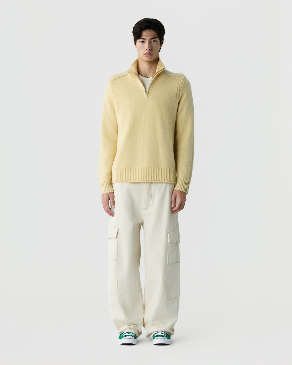 Half Zip Turtleneck - Butter