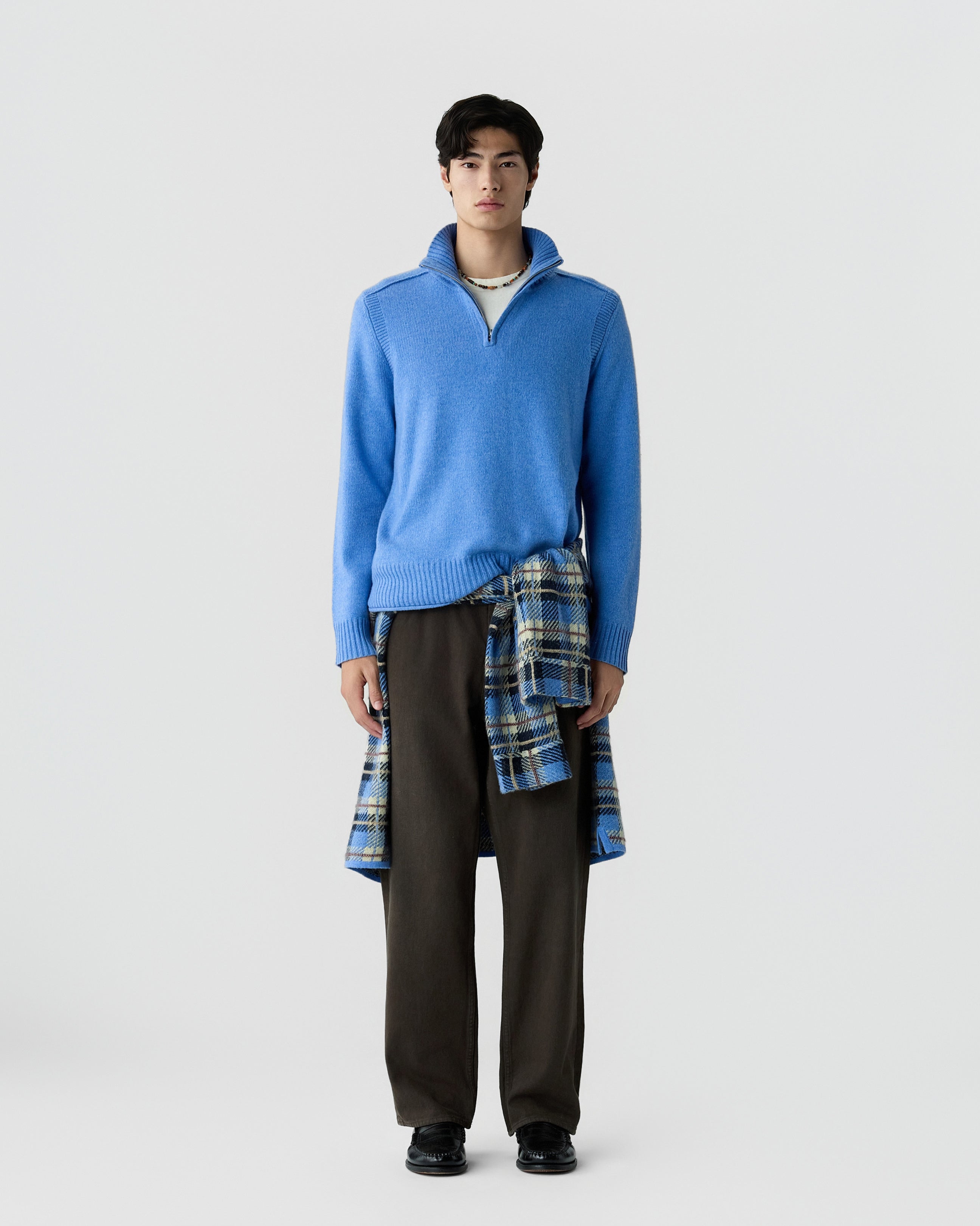 Half Zip Turtleneck - Delft Blue – Guest In Residence