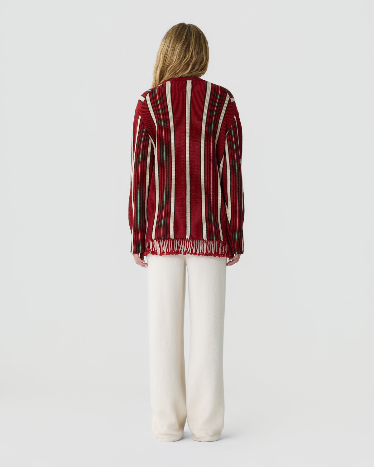 Handloom Cardigan - Carmine Combo