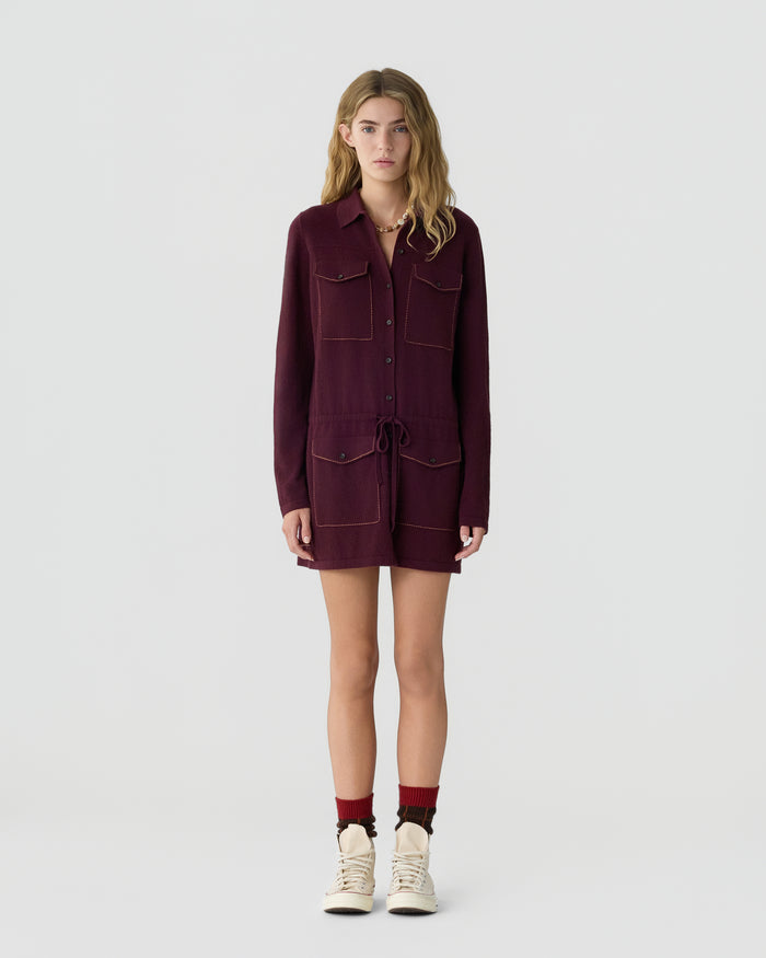 Guest in Residence — Industry Mini Dress - Fig